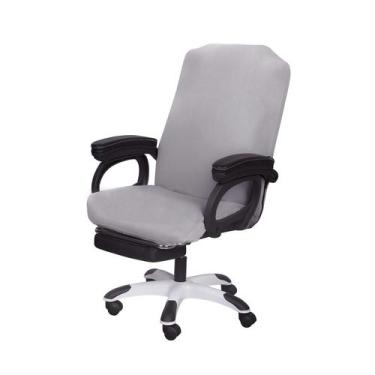 Imagem de Capa de cadeira de escritório SARAFLORA Large Silver Grey Polyester