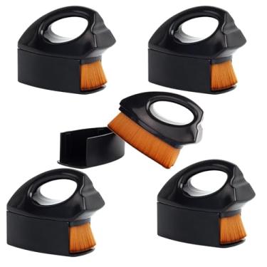 Imagem de 5 peças de ferramenta de mistura de tinta redonda cerdas macias com suporte de bandeja de armazenamento de pincéis para scrapbook faça você mesmo, artesanato, pintura, tinta, ferramenta, mistura de