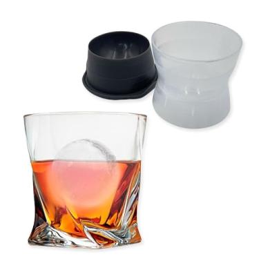 Imagem de Forma de Gelo em Silicone, Molde Redondo Grande para Esferas, Ideal para Whisky e Bar