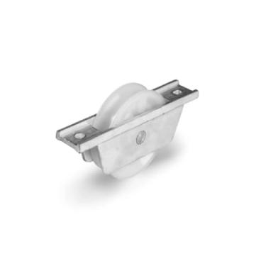 Imagem de ROLDANA PORTAO 70MM NYLON EM "U" CAVALETE ALUMINIO