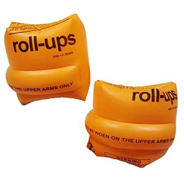 Imagem de Topsung Anéis infláveis flutuantes para braços flutuantes para crianças e adultos (laranja)