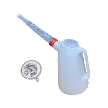 Imagem de Generic Jarra medidora de óleo multifuncional com bico longo, escala, alça, ideal para motocicletas, carros e garagens, 4l