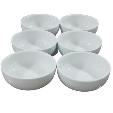 Imagem de Kit 6 Tigelas Mexicanas Cumbucas 350ml - Porcelana Branca de Alta Qual