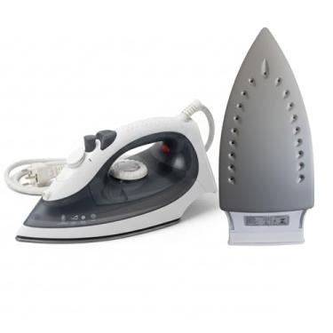 Imagem de Ferro de Passar Roupa a Vapor e Seco 1200W – Base Antiaderente, Leve e Eficiente, Preto e Branco, 127V ou 220V (127V)