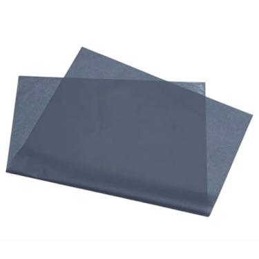 Imagem de Papel de seda 100 folhas, colorido 17,5 x 25 cm - Embalagem de roupas, embalagem de pipas (Cinza Escuro)