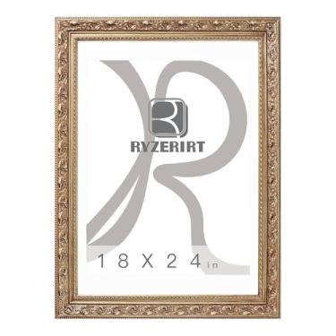 Imagem de RYZERIRT Moldura de madeira de 45,7 x 61 cm, exiba imagens 40,6 x 50,8 cm com tapete ou 45,7 cm x 61 cm sem tapete, molduras de pôster marrom, moldura para pendurar na parede 08