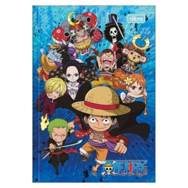 Imagem de Caderno Brochura Pequeno Tilibra One Piece 80 Folhas  Oficial, Capa Du