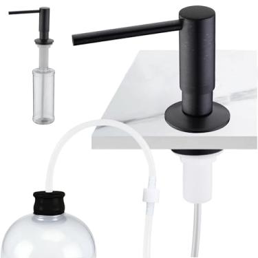 Imagem de Avola Loção de bronze ou dispensador de sabão para pia de cozinha, loção líquida de latão dispensador de sabão para pia de cozinha com kit de tubo de extensão de 120 cm e garrafa PET de 482 g, bronze