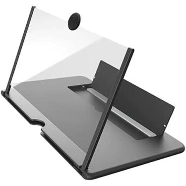 Imagem de Amplificar de Imagem da tela do Celular. Ampliada Lupa 3d Tel. Cor: Preto. Tecnologia de Óptica de Alta Definição. 10 Polegadas. Produto Original