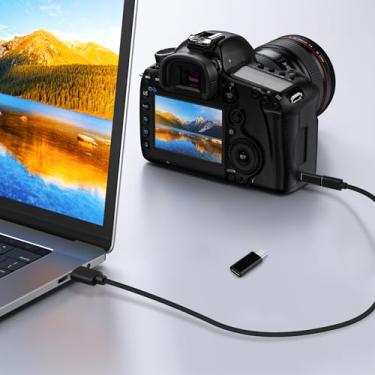 Imagem de Adaptador USB C para Mini USB (pacote com 0), tipo C (fêmea) para mini USB 2.0 (macho) conector de conversão compatível com câmeras digitais, computador, GPS