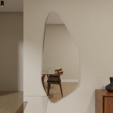 Imagem de Espelho Orgânico 115cm x 60cm E20 Decorativo Lançamento Lapidado Salão