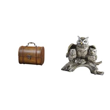 Imagem de MotiveTech Caixa Organizadora de Joias Vintage de Madeira com Estatuetas de, Decorativo para Guardar Anéis, Bijuterias, Joias de Aniversário E Acessór