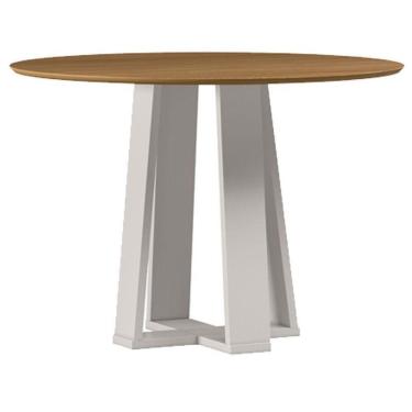 Imagem de Mesa De Jantar 100x100 Cm Isabela Sem Vidro Off White Ype – New Ceval