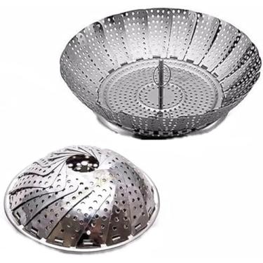 Imagem de Cesta Vaporizador Retrátil para Cozinhar Legumes e Vegetais, Acessório de Cozinha