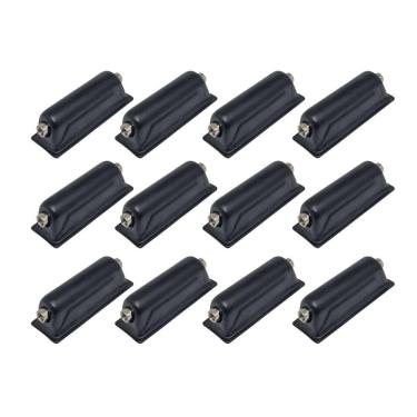 Imagem de Kit 12 Canoas Caixa Bateria Preta 2 Afinações Metal 18.3