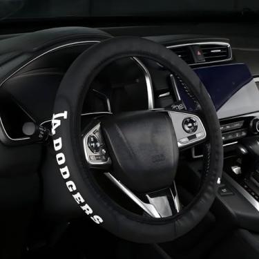 Imagem de Capa de volante de couro, ajuste universal, 35-38 cm, acessórios para carro (D-Q-01)