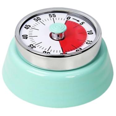 Imagem de Hapivida Temporizador visual, tempo de cozinha mecânico, cronômetros regressivos, gerenciamento, relógio magnético, 60 minutos, ferramenta rotativa de ovo para cozinhar sala de aula fitness (verde)