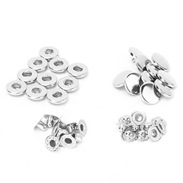 Imagem de Prensa de pressão com botão de pressão, metal de alta qualidade durável, prendedor de roupas diy para reparo doméstico, loja de roupas, cobre 15mm, 10 peças (Botão 831 branco prateado 15MM)