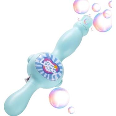 Imagem de Varinha Mágica Spray Lança Bolha De Sabão C/Fumaça Luz Som (Azul)