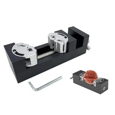 Imagem de Guiyint Mini grampo de torno, torno fractal inteligente adequado para furadeira e uso de bancada, liga de alumínio aeroespacial usinada CNC para trabalhos em madeira, projetos e reparos DIY