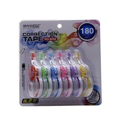 Imagem de 6 peças de plástico meticuloso branco fita corretiva escritório papelaria presente de Natal