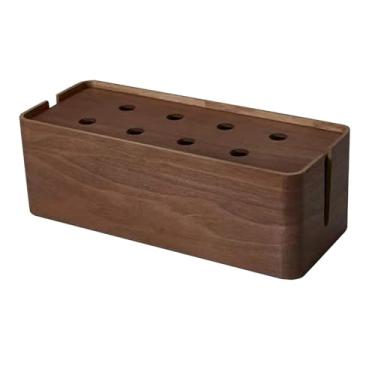 Imagem de ＫＬＫＣＭＳ Organizador de Cabos para Mesa - Caixa Organizadora de Cabos à Prova de Poeira - Elegante Ocultador de para Armazenamento de Fios em Home Theater e, Grande