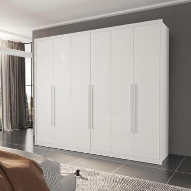 Imagem de Guarda Roupa Casal Luca 6 Portas 6 Gavetas Bom Pastor, Branco