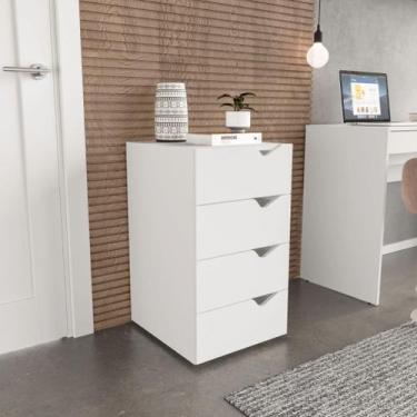 Imagem de Gaveteiro 4 Gavetas Porto Branco Politorno