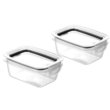 Imagem de Kit 2 Potes Ware Hermético 910ml Micro-ondas e Congelador - Plasútil, 