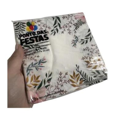 Imagem de Guardanapo de Papel Folha Dupla Folhagem Luxo 20 Uni 33x33cm - Ponto d