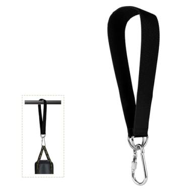 Imagem de Alça de gancho de bolsa pesada com mosquetão, suporte para saco de pancadas para treinamento de academia em casa (pacote com 1)