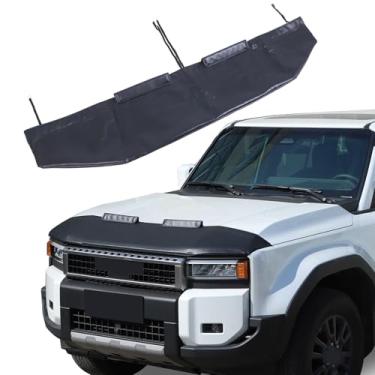 Imagem de LLKUANG Máscara de nariz frontal de sutiã de capuz compatível com Toyota Land Cruiser 250 Prado J250 LC250 2024 2025 2026 afinação protetora de couro, capa de acabamento do defletor do capô frontal