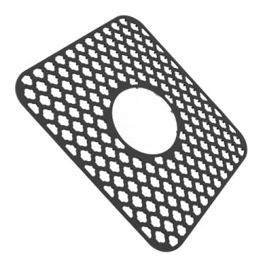 Imagem de Phefop Protetor de Pia, Tapete Antiderrapante de Silicone para Cozinha, Forro de Pia de Cozinha Resistente Ao Calor, Perfeito para de Aço Inoxidável Com Drenagem Central (Preto)