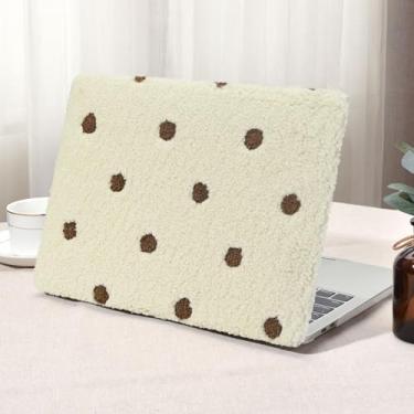 Imagem de Seorsok Capa rígida de plástico e capa de teclado compatível com MacBook Pro de 13 polegadas M2 2023-2016, A2338, M1, A2251, A2289, A2159, A1989, A1708, A1706, macia e fofa, de bolinhas, de couro