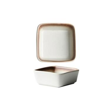 Imagem de Tigela para molho Prato de tempero cerâmica vintage, pratos vinagre molho soja, prato aperitivo, sushi(Branco)