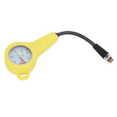 Imagem de RiToEasysports Medidor de Pressão de Mergulho Com Mangueira, Equipamento de Mergulho Com Display Luminoso de Montagem Lateral para Segurança Subaquática, Mangueira de Fibra de Carbono de Alta (65cm)