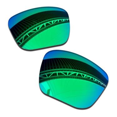 Imagem de LenzProse Lentes de reposição polarizadas de 1,5 mm para óculos de sol Oakley Targetline OO9397 58 mm, antiarranhões | Ajuste perfeito, Verde jade polarizado - 1,5 mm, 58mm