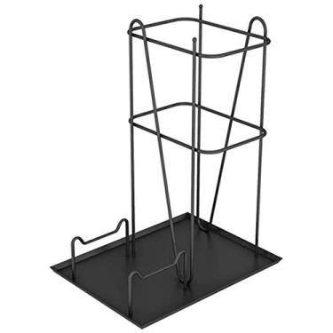 Imagem de YYBOES Suporte de guarda-chuva rack de metal guarda-chuva rack armazenamento ferro forjado guarda-chuva balde casa suporte guarda-chuva rack armazenamento rack guarda-chuva tubo/rosa
