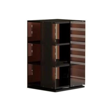 Imagem de Suporte para armazenamento de CDs Suporte giratório de mesa para CDs, em acrílico, para exibição álbuns, ideal para casa e escritório
