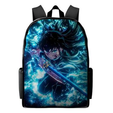 Imagem de Mochila Estampada Anime Escolar Hashira Muichiro Tokito Demon Slayer -