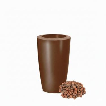 Imagem de Kit 2 Vasos Para Plantas Petra Conico C/Prato (Ferrugem)