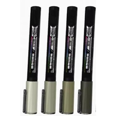 Imagem de ULTWAT Marcadores de tinta metálica para kits de modelos - várias cores vibrantes - secagem rápida, ponta de precisão, tinta à base de água não tóxica - Conjunto de ferramentas de retoque de hobby e