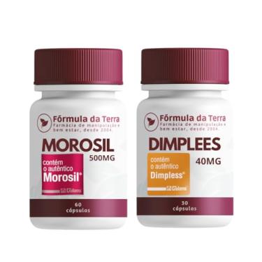 Imagem de Kit 2 Potes Dimpless 40mg + Morosil 500mg 60 Cápsulas Com - Selo de Autenticidade