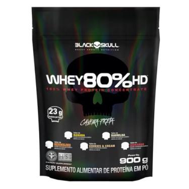 Imagem de Whey Protein Concentrado 80% HD - Refil 900G - Black Skull (Chocolate)