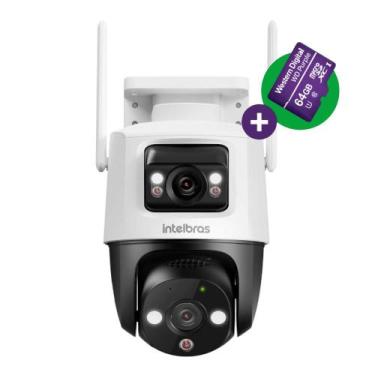 Imagem de Câmera Externa iM9+ com Duas Lentes Visão Noturna e MicroSD 64GB Intel