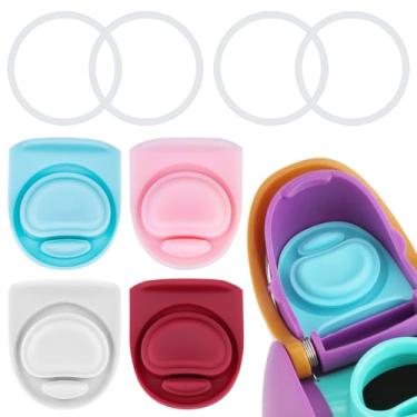 Imagem de BMSQOFD 4 conjuntos de tampas de vedação de substituição para boca de tampa Owala Freesip, peças de anel de vedação de silicone para garrafa de água, acessórios de tampa superior para Owala Freesip 16