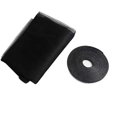 Imagem de Rolo de tela malha para janela substituto proteção porta e pátio com fita fixa fácil cortar poliéster flexível aplicaçõe