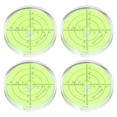 Imagem de PATIKIL 4 peças de nível de bolha redonda 60 x 12 mm mini circular Bullseye Spirit Levels ferramentas de layout de medição para nivelar câmera tripé telescópio oficina toca-discos quadros quadros