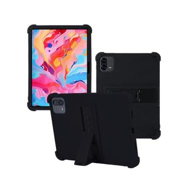 Imagem de Capa para tablet TECLAST ArtPad Air de 11 polegadas 2025 novo, capa protetora de borracha leve à prova de choque, capa protetora de silicone macio ajustável para crianças, preta