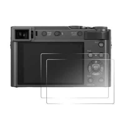 Imagem de pssped 2 peças protetoras de tela compatíveis com modelos de câmera Panasonic ZS80, película de vidro temperado de dureza 9H, presente para entusiastas da câmera e criadores de conteúdo, impressão
